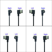 Мини Usb 2,0 кабель 90 градусов прямоугольный MP3 Bluetooth динамик зарядное устройство мини Usb силовой кабель Usb левый угловой мини зарядный кабель 2024 - купить недорого
