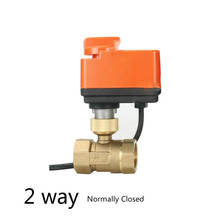 2 way motorized ball valve electric ball valve motorized valve two line two way control AC220V Normally Closed 2024 - buy cheap