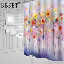 Floral Shower Curtain Abstract Watercolor Colorful Flower Pattern Waterproof Multi-size Cortina De Bano Bathroom Decor with Hook 2024 - buy cheap