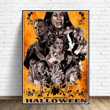 Michael Myers-Póster clásico de película de terror, impresiones artísticas en lienzo, imágenes de pared, decoración del hogar para sala de estar, regalo de Halloween 2024 - compra barato