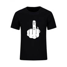 Новая мужская футболка грубые шутки средний палец графика хип-хоп Harajuku футболка мужская уличная одежда персонализированные хлопковые футболки 2024 - купить недорого