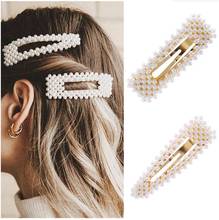 2019 New Fashion Pearl Hair Clip for Women Elegant Korean Design Snap Barrette Stick Hairpin Hair Styling Accessories Hair Pins 2024 - buy cheap