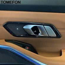 TOMEFON For BMW 3 Series 2019 2020 Side Door Inner Handle Bowl Frame Molding Cover Trim Interior Accessories ABS Stainless Steel 2024 - buy cheap