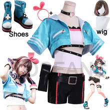 Kizuna AI A.I.Channel Youtuber Tube Tops Coat Shorts Uniform Outfit Cosplay Costumes Halloween cosplay costume wig and shoes 2024 - buy cheap
