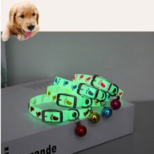 Silicone Pet Glowing Bells Collars Glow Light Blinking Dog Cat Necklace Pets Buckles Light Night Safety Pet Accessories Puppy 2024 - buy cheap