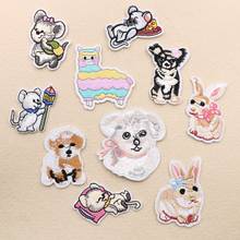 Cartoon Cats Embroidered Patch Iron On Kids Cute Animals Appliqued Sew Stickers For Clothing DIY Apparel Accessories 2024 - buy cheap