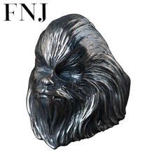 FNJ 925 Silver Rings Apes Monkey Size 9.5-12 S925 Solid Prue Silver Ring for Men Jewelry Animal Punk Big 2024 - buy cheap