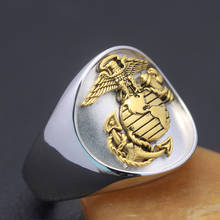 US Marine Corps USMC Veteran Military Sterling Silver Ring 2024 - buy cheap
