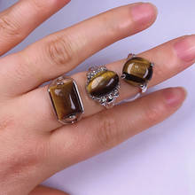 20 pçs pedra natural anéis de dedo modelos misturados anéis charme tigre olho pedra jóias na moda presente para mulher ou namorada 18-20 2024 - compre barato
