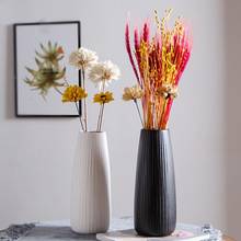 Декоративные белые вазы для дома, имитация керамической вазы, цветочный горшок, декоративная корзина без цветов, большой размер, Цветочная ваза в скандинавском стиле 2024 - купить недорого