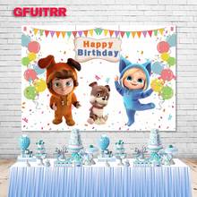 GFUITRR Dave and Ava Photography Backdrop Kids 1st Birthday Baby Shower Balloons Photo Background White Vinyl Photo Booth Props 2024 - buy cheap