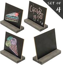 4PCs  Mini Tabletop Chalkboard Memo Clips Photo Holder Display Stand Card Desktop Message Crafts Sign Part Tool Kits for Wedding 2024 - buy cheap