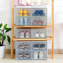 New Transparent Plastic Shoe Box Flip Design Shoe Storage Artifact Home Storage Tool SCI88 2024 - buy cheap