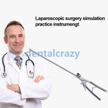 Soporte de aguja laparoscópica, simulador de entrenamiento de laparoscopia, soporte de aguja, pinzas o herramienta de práctica dental 2024 - compra barato
