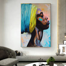 African Woman Abstract Canvas Paintings On the Wall Art Posters And Prints Portrait Of Black Woman Canvas Art Picture Home Decor 2024 - buy cheap