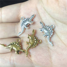 Pingente de metal da ficção-fi dinossauro stegosauro, enfeite para fazer jóias, pulseira diy, material de acessórios colar 2024 - compre barato