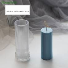 5x15 Vertical Stripe Cylindrical Candle Mold Acrylic Aromatherapy DIY Handmade Transparent Candle Molds for Candle Making 2024 - buy cheap