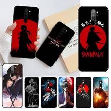 USAKPGRT Anime Rurouni Kenshin Silicone Black Phone Case for Redmi Note 9 8 8T 8A 7 6 6A Go Pro Max Redmi 9 K20 K30 Pro 2024 - buy cheap