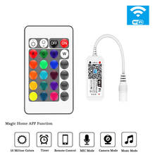 RGBW/RGB 24Keys Mini Wifi Led Controller Music And Timer Mode Wifi Wireless Phone IOS Android APP Remote For SMD 3528 5050 Led 2024 - buy cheap
