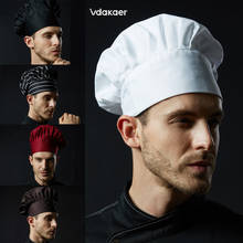 Gorro elástico de chef para hombre, sombrero de cocinero para cocina, Catering, trabajo 2024 - compra barato