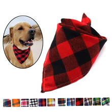 Pañuelo a cuadros para perro y gato, Bandana lavable de algodón, accesorios para cachorros, productos de aseo para perros pequeños 2024 - compra barato