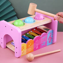 Children's  Rainbow Wooden Montessori Play Whac-a-Mole Toy  Music Box Toy  Early Learning Parent-Kid Interaction Toy Kid Gift 2024 - buy cheap