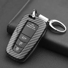 Carbon Fiber Color ABS Car Key Case for Toyota Camry CH-R Prius Prime Land Cruiser Prado RAV4 Avalon Corolla Sedan 2024 - buy cheap