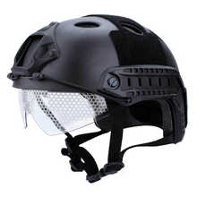 Военный Тактический шлем с защитными очками, быстрый шлем для страйкбола, для пейнтбола, езды на открытом воздухе, охоты, боевой легкий шлем 2024 - купить недорого