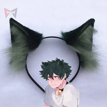 MMGG My Hero Academia Midoriya Izuku Deku Cosplay Cat Fox Ears Hairhoop Headband Headwear For Halloween Costume Accessories 2024 - buy cheap