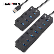 Hannord USB Hub 3.0 High Speed 4 / 7 Port USB 3.0 Hub Splitter with On/Off Switch For PC Windows Macbook Computer Accessories 2024 - buy cheap