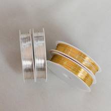 Alambre de cobre chapado en oro/plata, suministros de Envoltura de cable para manualidades de joyería sin deslustre, 0,3mm-1mm (calibre 18-28) (# GB-455) 2024 - compra barato
