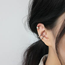New 925 sterling silver earrings for women ear clip Simple double line female No Pierced Non-piercing Without Piercing  Ear Cuff 2024 - buy cheap