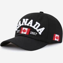 Men's caps Summer Black Baseball Cap Men Canada Flag 3D Embroidery 2021 Women Caps Letter Print Gorra Hombre Snapback Hip Hop 2024 - buy cheap