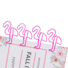 100 pçs/lote criativo rosa flamingo marcador de metal mini clipe de papel marcadores de livros escola fornecimento de escritório por atacado 2024 - compre barato