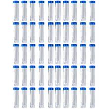 50 unidades de tubos de centrífuga de plástico de 50 Ml con tapas de tornillo azules y fondo cónico, tubos de ensayo de plástico deshilachados 2024 - compra barato