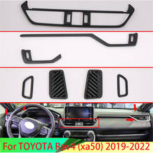 For TOYOTA Rav4 (XA50) 2019 2020 Carbon Fiber Style Air Vent Outlet Cover Dashboard Trim Bezel Frame Molding Garnish 2024 - buy cheap