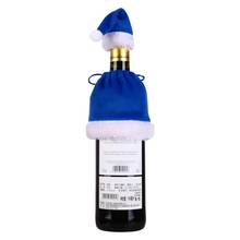 Рождественский стол Ужин Санта бутылка вина чехол для бутылок вечерние сумка с украшением Hat держатель для новогоднего ужина бутылка украшения 2024 - купить недорого