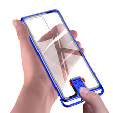 Funda de teléfono de Metal de aluminio para Samsung Note 10 S20 Plus, carcasa trasera de vidrio a prueba de golpes para Samsung Galaxy S20 Ultra S20 Coque 2024 - compra barato