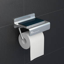 Suporte de papel higiênico sem perfurador, suporte de rolo de papel higiênico de alumínio para parede, acessórios de banheiro prateleira 2024 - compre barato
