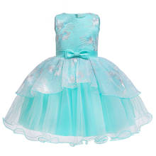 Vestido de princesa feminino para crianças, vestido de outono para bebês meninas vestido de festa de aniversário e casamento vestido de tutu bordado roupa de crianças 2024 - compre barato