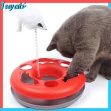Brinquedo interativo para gato, com elasticidade, para gato, mouse, brinquedo para gato, animal de estimação, gatinho, brinquedo giratório 2024 - compre barato