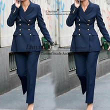 Double Breasted Women Business Suits 2 Piece Sets Pants and Jackets Coat For Ladies Office Work Wear Pants Suits Custom Made 2024 - buy cheap