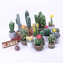 49Artificial Plants Bonsai cactus Pot Plants Fake Flowers Potted Ornaments For Home Decoration Hotel Garden Decor(NO Pots) 2024 - buy cheap