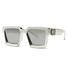 Gafas de sol cuadradas de gran tamaño para hombre y mujer, lentes de sol clásicas de Metal con protección, de marca de lujo, a la moda, UV400, 2020 2024 - compra barato