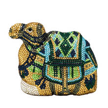 Bolsa minauditere feminina com design exclusivo, bolsa butique de design único diamante camel bolsa para festa casamento coquetel 2024 - compre barato