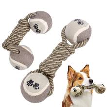 Cotton Pet Dog Rope Chew Tug Toy Knot Bone Ball Shape Pets Palying Teeth Cleaning Toys for Small Medium Large Dogs 2024 - buy cheap