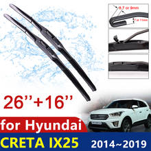 Escobilla de limpiaparabrisas para Hyundai Creta Ix25 2014 ~ 2019, limpiaparabrisas delantero, accesorios para coche, gancho j 2015, 2016, 2017, 2018 2024 - compra barato