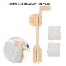 1Pcs String Winder And 100pcs Plastic Floss Bobbins Winding Plate For Cross Stitch Sewing Tools Accessory 2024 - buy cheap