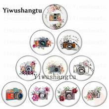 Cameras record beautiful things camera painting 12mm/20mm/25mm/30mm Round photo glass cabochon demo flat back Making findings 2024 - buy cheap