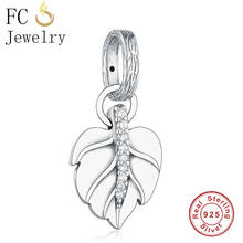 FC Jewelry Fit Original Brand Charms Bracelet 925 Silver Magic Leaf Pendant Bead For Making Women Berloque New Arrival Autumn 2024 - buy cheap